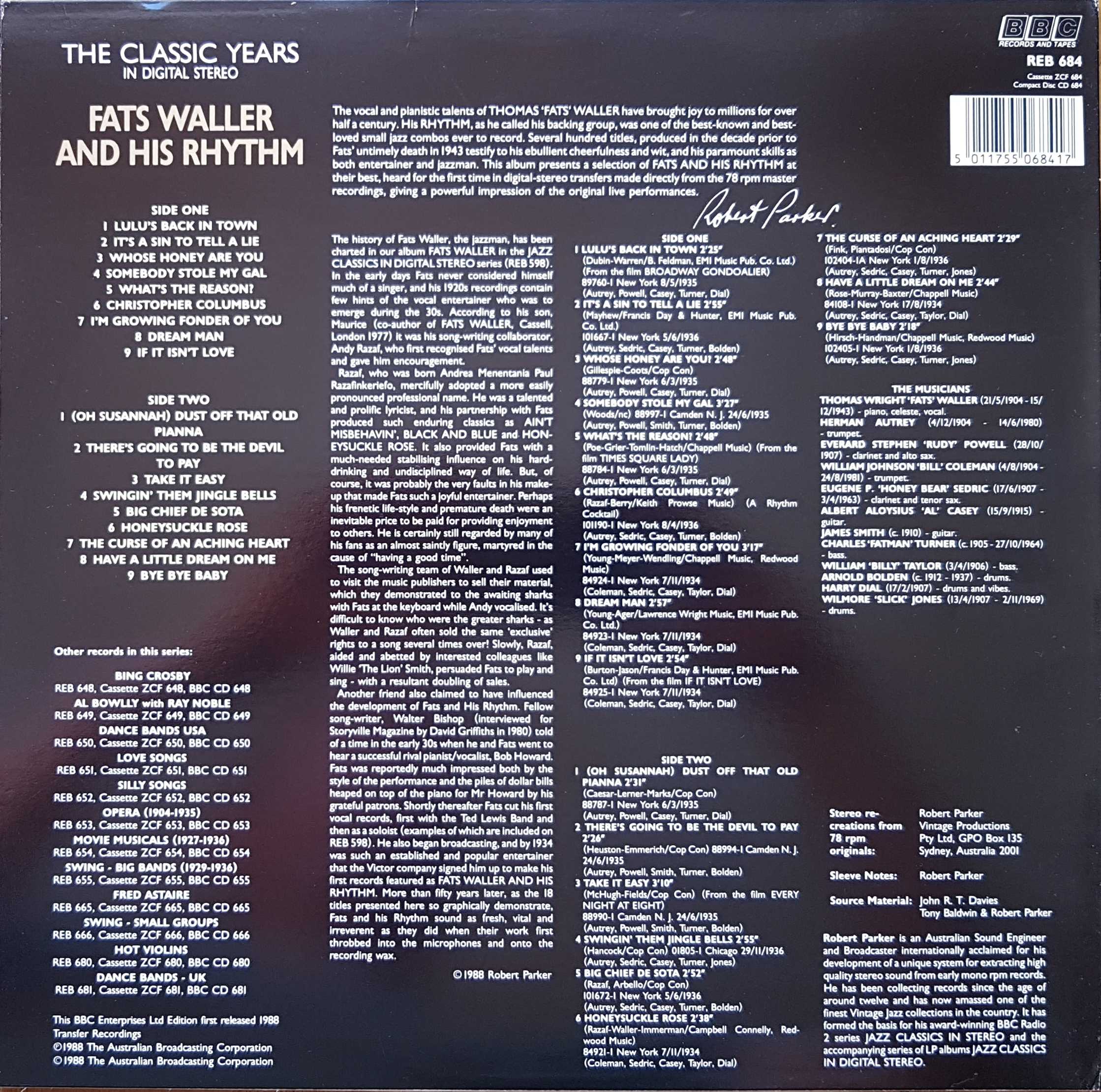 Back cover of REB 684
